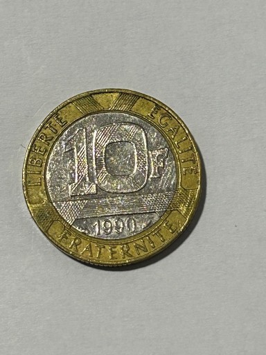 Zdjęcie oferty: Moneta 10 Fraternite  1990 - 10 Francs