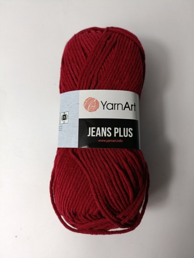 Zdjęcie oferty: Włóczka YarnArt Jeans  Plus bordo 66