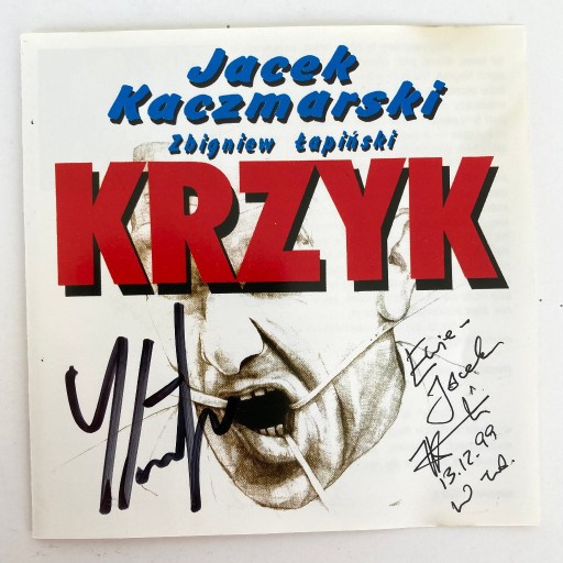 Zdjęcie oferty: Jacek Kaczmarski Krzyk CD z dedykacją i autografem