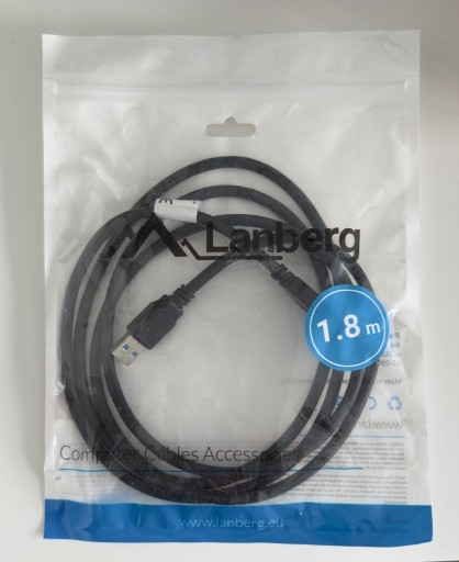 Zdjęcie oferty: Kabel USB A-A Lanberg CA-USBA-30CU-0018-BK czarny 1,8 m