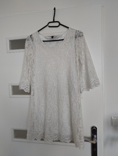 Zdjęcie oferty: Biała sukienka koronkowa 36 S 