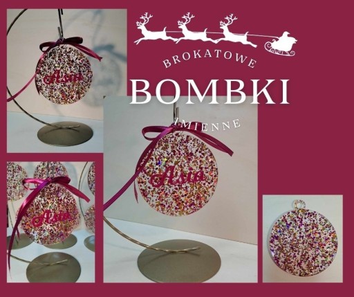 Zdjęcie oferty: BROKATOWE bombki - zawieszki