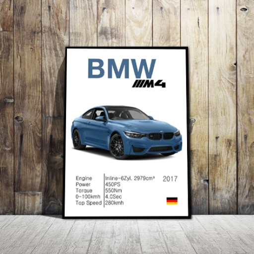 Zdjęcie oferty: Plakat BMW M4 Na Ściane Do Ozdoby Pokoju BMW A3