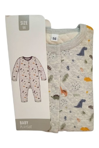 Zdjęcie oferty: Pajacyk niemowlęcy r. 56 – bawełniany, z dinozaurami