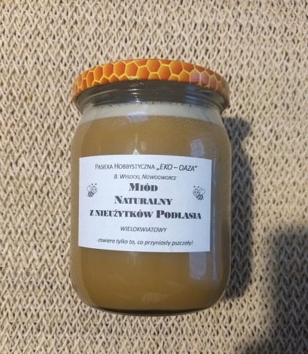 Zdjęcie oferty: Miód naturalny wielokwiatowy z Podlasia, 0,720 L
