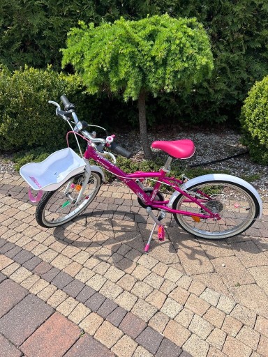 Zdjęcie oferty: Rower dziewczęcy B-Twin, biało-różowy, koła 20"