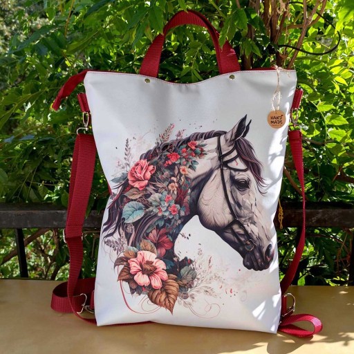 Zdjęcie oferty: Torba-plecak wodoodporna Horse in Flowers