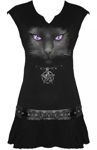 Zdjęcie oferty: Sukienka SPIRAL goth black cat killstar