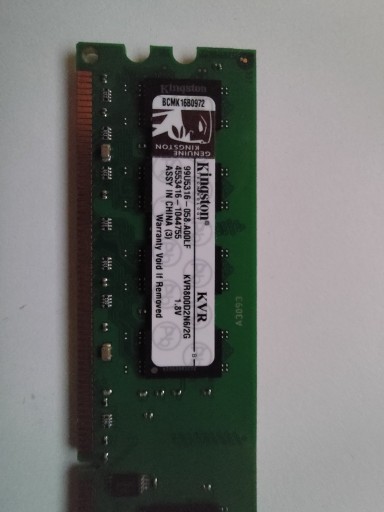 Zdjęcie oferty: Kingston DDR2 2GB - KVR800D2N6/2G