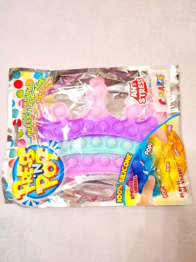 Zdjęcie oferty: Zabawka sensoryczna push pop bubble.Korona różowa 