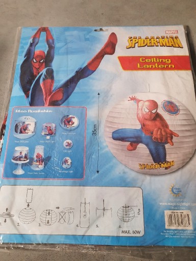 Zdjęcie oferty: Lampa papierowa Rabalux Kula Bohem Spider-Man 4886