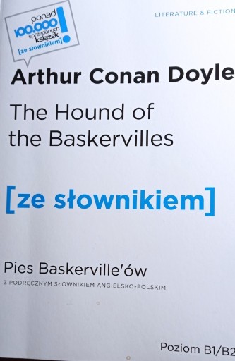 Zdjęcie oferty: The Hound of Baskervilles, A.C.Doyle ze słownikiem