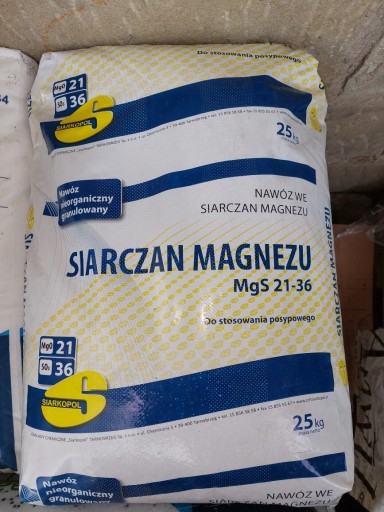 Zdjęcie oferty: Siarczan magnezu 25kg przeciw brązowieniu igieł 