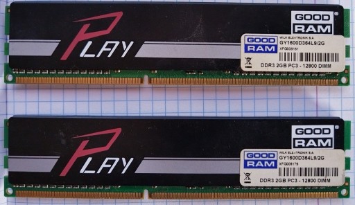 Zdjęcie oferty: Pamięć RAM DDR3 Goodram PLAY 4 GB (2x2GB)