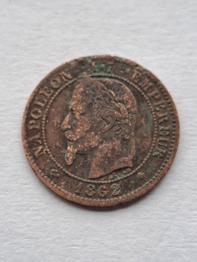 Zdjęcie oferty: FRANCJA 2 CENTYMY 1862 A