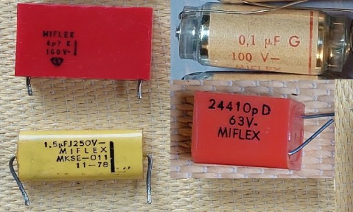 Zdjęcie oferty: Mix kondensatorów Miflex  KSF  - 63 sztuki 