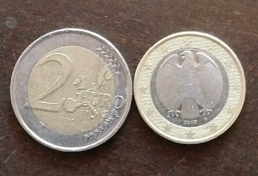 Zdjęcie oferty: 2 i 1 euro 2002 Niemcy 