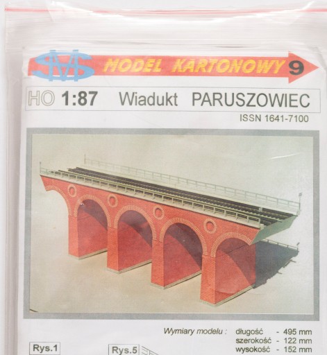 Zdjęcie oferty: SM Model Kartonowy 9 wiadukt Paruszowiec H0 1:87