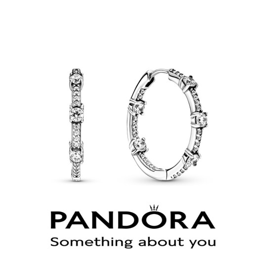 Zdjęcie oferty: Pandora Kolczyki obręcze Lśniące pasma pavé