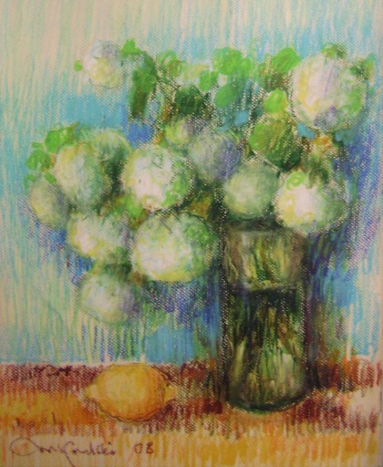 Zdjęcie oferty: KWIATY w WAZONIE pastel olejny 42x33 