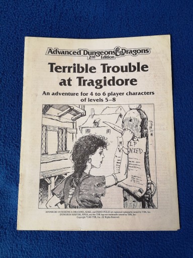 Zdjęcie oferty: AD&D Terrible Trouble at Tragidore- scenariusz RPG