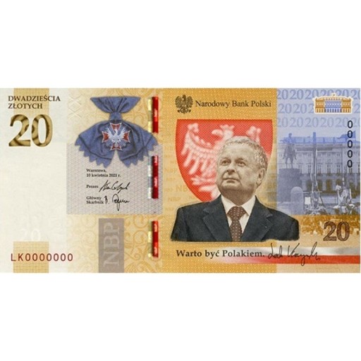 Zdjęcie oferty: 20zł Lech Kaczyński - Warto być Polakiem + folder