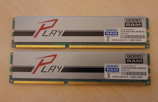 Zdjęcie oferty: GoodRAM Play DDR3 8GB 1600MHz GYS1600D364L9S/8GDC