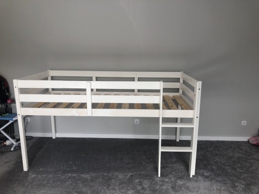 Zdjęcie oferty: Łóżko piętrowe pojedyncze białe drewno