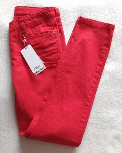 Zdjęcie oferty: s.Oliver czerwone spodnie rurki 158 cm