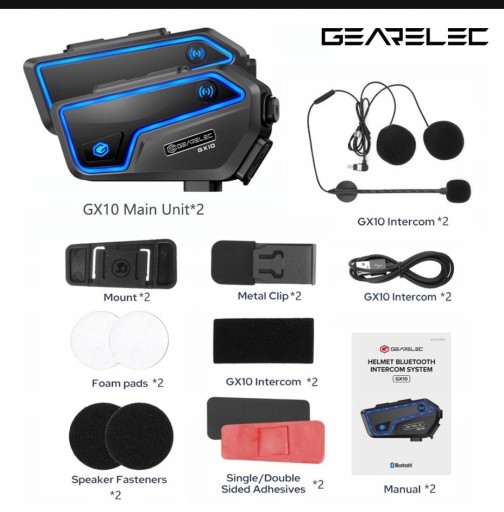 Zdjęcie oferty: GEARELEC GX10 for 10 Riders Intercom cena za 2 szt