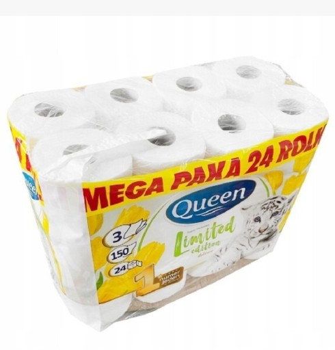 Zdjęcie oferty: Papier toaletowy Queen Mega Paka 24 rolki