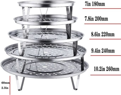 Zdjęcie oferty: Parowar, 5 wkładek ze stali nierdzewnej do garnków
