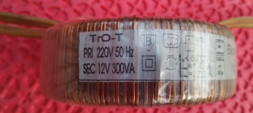 Zdjęcie oferty: TRANSFORMATOR TOROIDALNY PRI 220V  SEC 12V 300VA