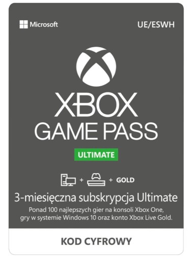 Zdjęcie oferty: XBOX GAME PASS ULTIMATE 90 DNI - 3 MIESIĄCE