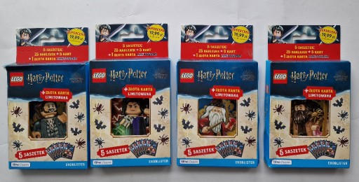 Zdjęcie oferty:  Harry Potter 4 X KARTY ZŁOTE LIMITKI 100 naklejki