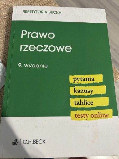 Zdjęcie oferty: Prawo rzeczowe, repetytoria BECKA, wydanie 9