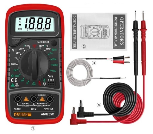 Zdjęcie oferty: MULTIMETR RĘCZNY CYFROWY ANENG AN8205N