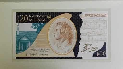 Zdjęcie oferty: Polska 20 złotych 2009 UNC Fryderyk Chopin