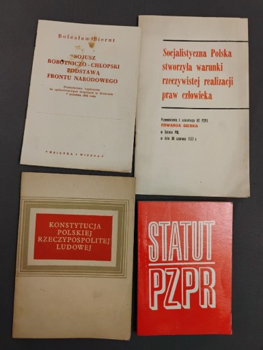 Zdjęcie oferty: PRL PZPR Bierut Gierek konstytucja przemówienia statut pamiątki druki PRL 