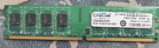 Zdjęcie oferty: Pamięć RAM Crucial DDR2 2 GB 800 MHZ CT25664AA800