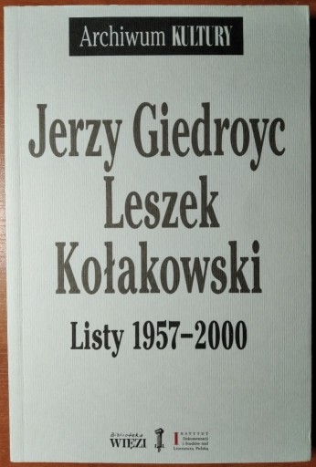 Zdjęcie oferty: Listy 1957-2000 Jerzy Giedroyc, Leszek Kołakowski