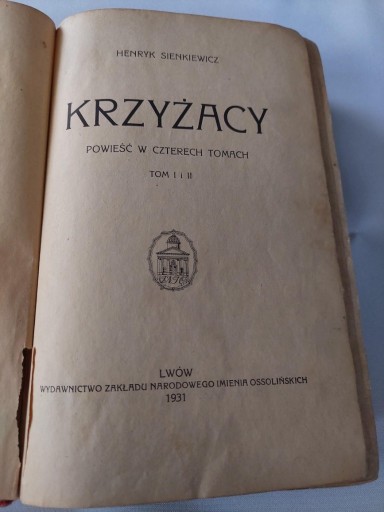Zdjęcie oferty: Stara książka z prywatnej kolekcji "Krzyżacy" 1931
