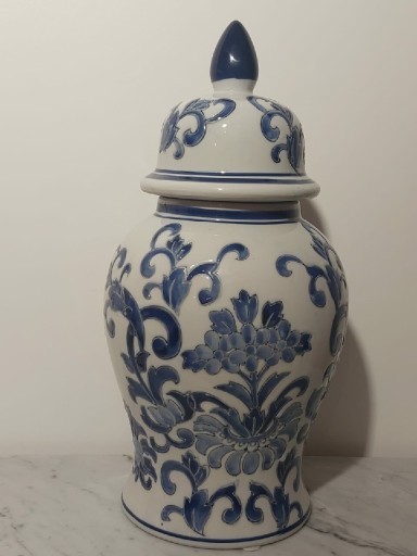 Zdjęcie oferty: Amfora waza biało niebieska wazon Hampton 