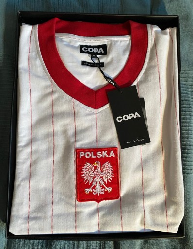 Zdjęcie oferty: Koszulka Copa reprezentacja Polski MŚ 1982 replika rozmiar M 