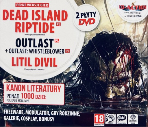 Zdjęcie oferty: Gry CD-Action 2x DVD nr 260: Outlast, Litil Divil