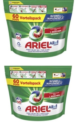 Zdjęcie oferty: 2pak Ariel Allin1pods Universal 2x60szt.Niemieckie