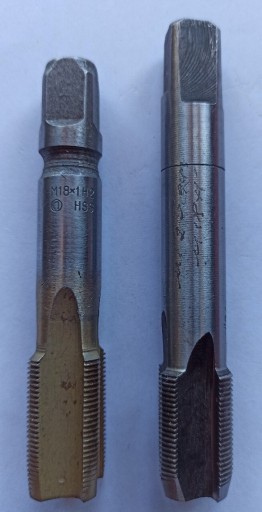 Zdjęcie oferty: Gwintownik ręczny M18x1 HSS H2 zestaw zdzierak i wykańczak