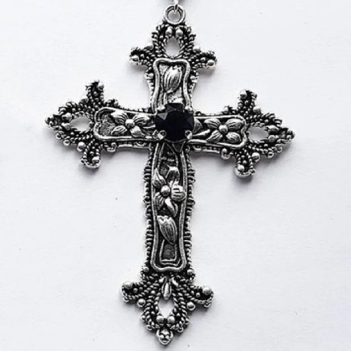 Zdjęcie oferty: Duży gotycki krzyż na szyję naszyjnik z krzyżem b
