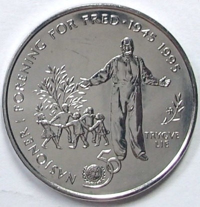 Zdjęcie oferty: Norwegia 5 koron, 1995 50. Stan 1