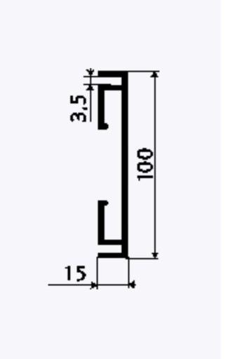 Zdjęcie oferty: Kaseton aluminiowy 100x15x3,5 radiator,